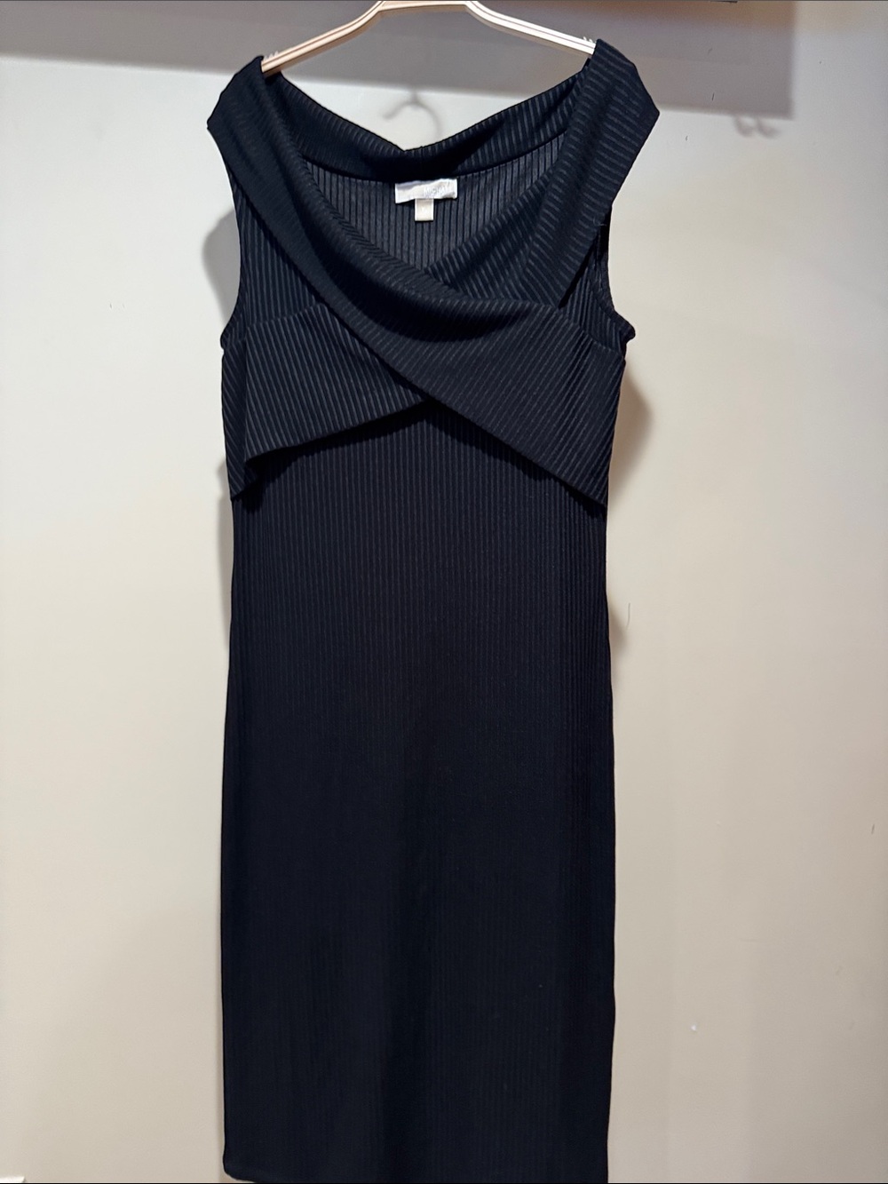 MICHAEL Michael Kors Black Sleeveless Midi Sheath Dress